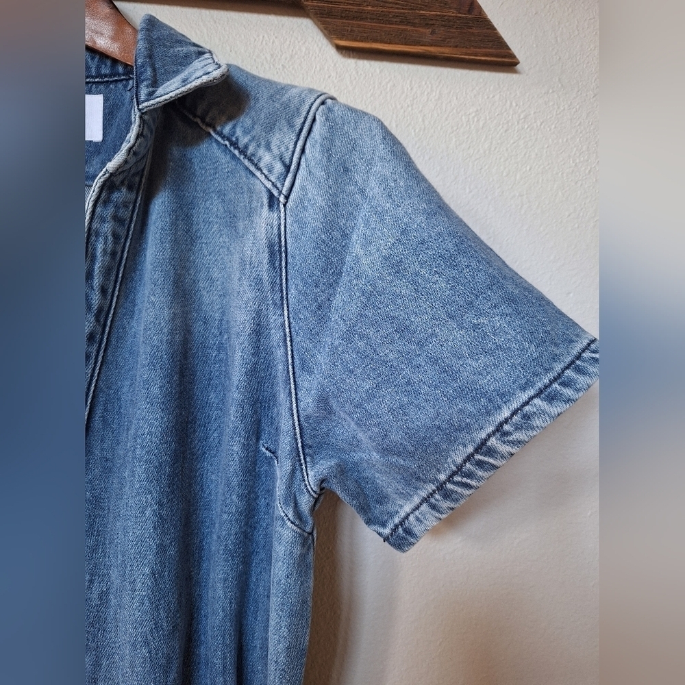 NWT Tnr Jeans Women's Denim Jumpsuit Belted Pockets Size XS - Picture 4 of 10
